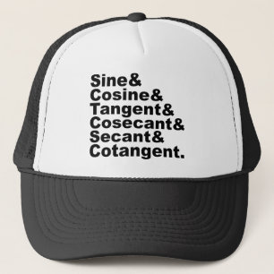 Casquette Les six fonctions trigonométriques de la trigonomé