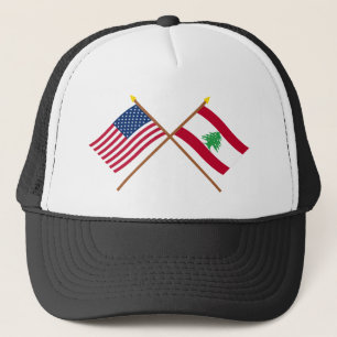 Casquette Les USA et drapeaux croisés par Liban