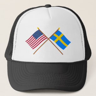 Casquette Les USA et drapeaux croisés par Suède