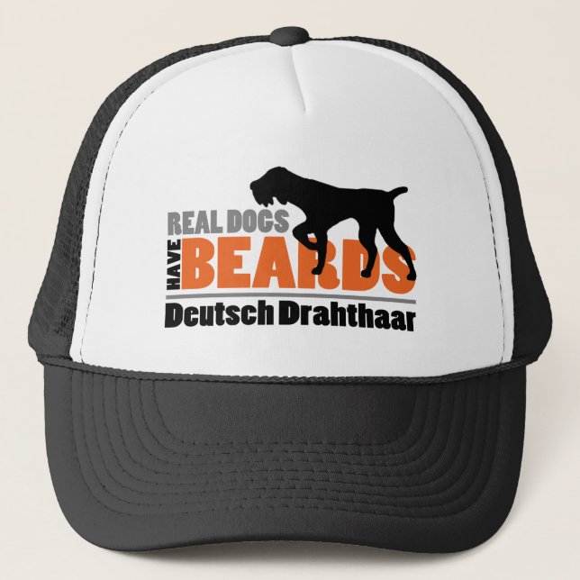 Casquette Les vrais chiens ont des ours - Deutsch Drahthaar (Devant)