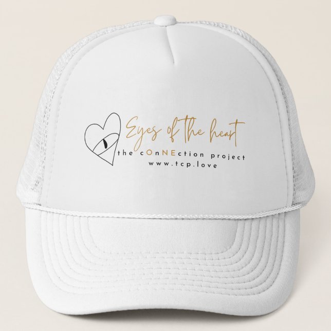 Casquette Les yeux du chapeau du camionneur de coeur (Devant)