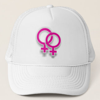 Casquette lesbien d'amour de symbole femelle