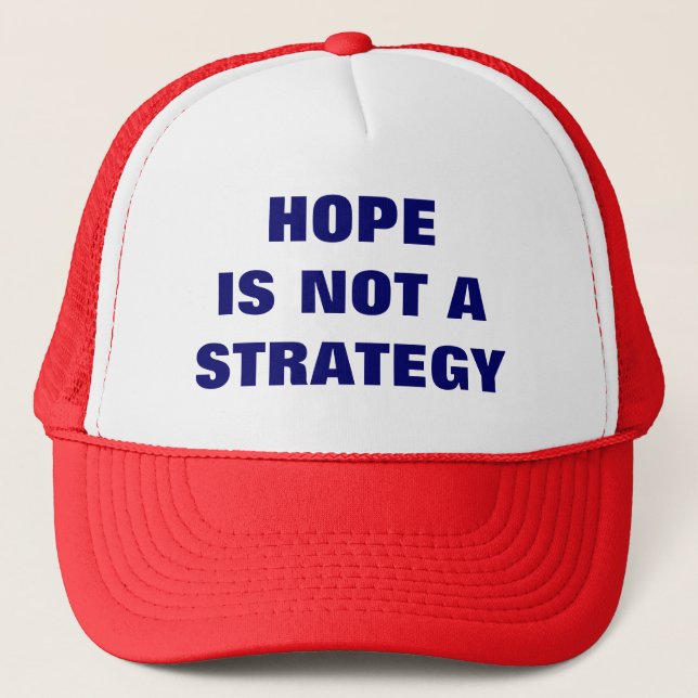 CASQUETTE L'ESPOIR N'EST PAS UNE STRATÉGIE (Devant)