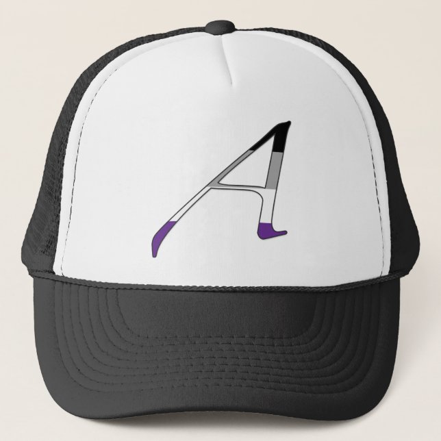 Casquette Lettre asexuelle A de "écarlate" de fierté (Devant)