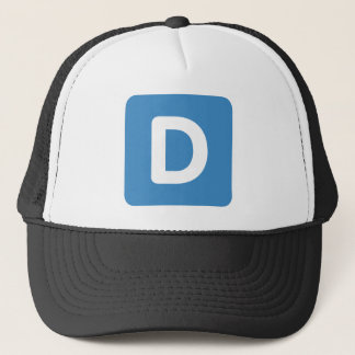 Casquette Lettre D - gazouillement d'emoji