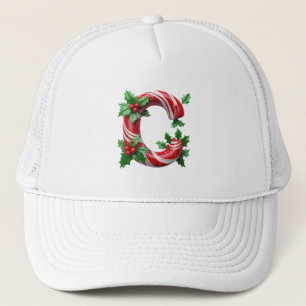 Casquette Lettre de bonbon festif en forme de canne