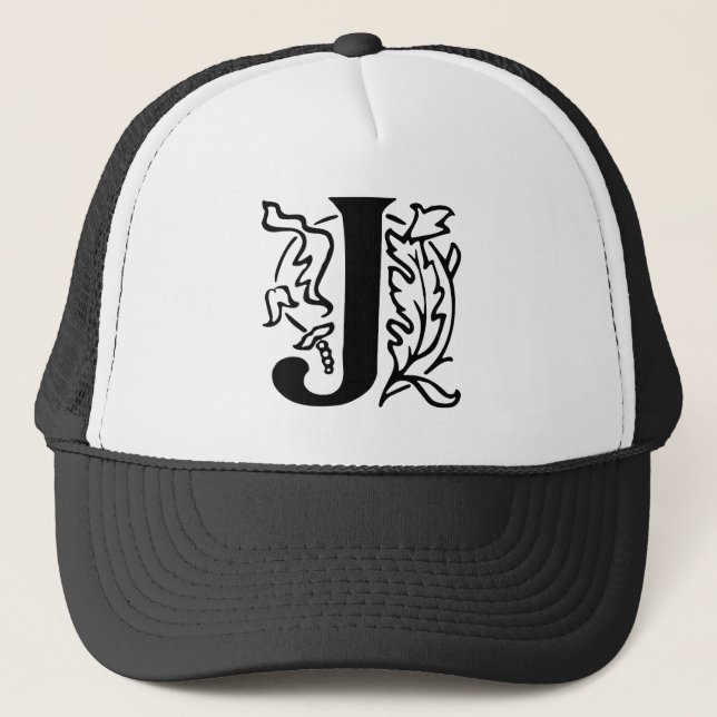 Casquette Lettre de fantaisie J (Devant)