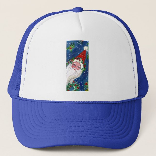 CASQUETTE LETTRE DE NOËL / SANTA CLAUS AVEC RIBBON ROUGE (Devant)