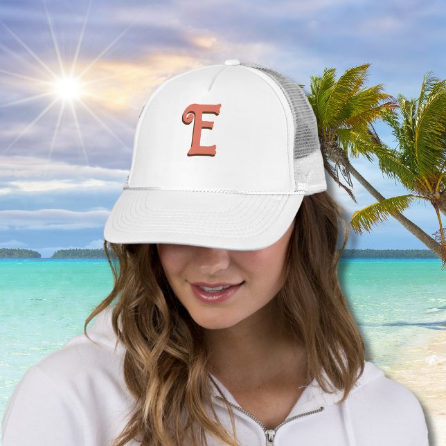 Casquette LETTRE INITIALE CONTINUE 3D | Crème ivoire (Créateur téléchargé)