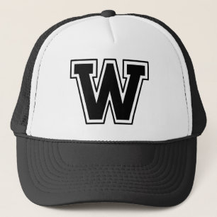Casquette Lettre noire "W"