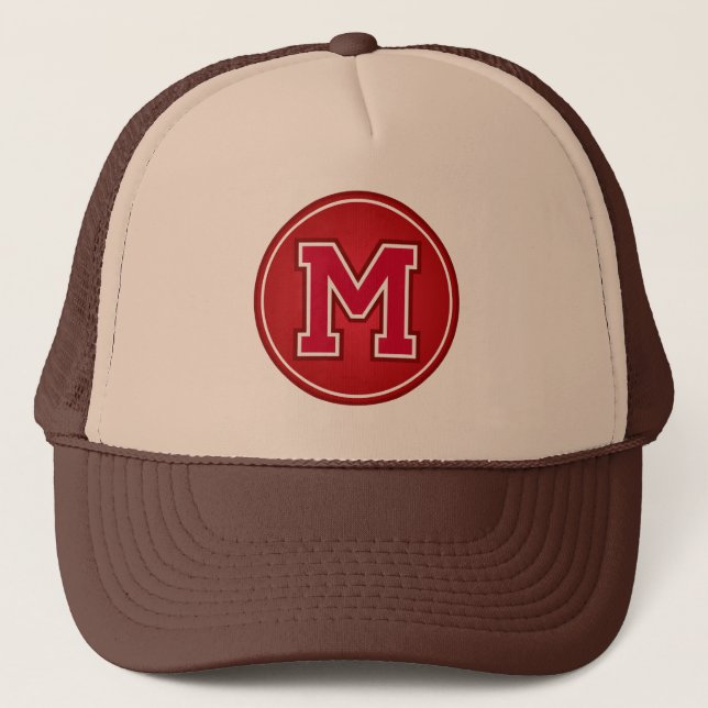Casquette Lettre rouge "M" (Devant)
