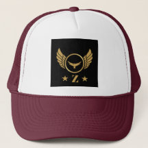 LETTRE SYMBOLE Z Aigle or Ailes Monogramme Casquet