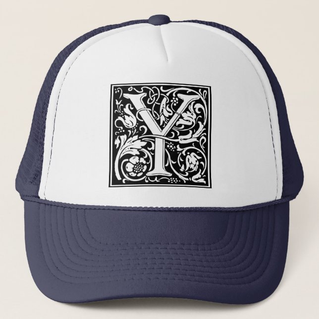 Casquette Lettre Y Monogramme médiéval Art Nouveau (Devant)