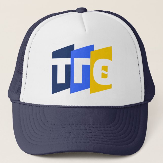 Casquette Lettres Chapeau de camion - Marine avec 55e Logo L (Devant)