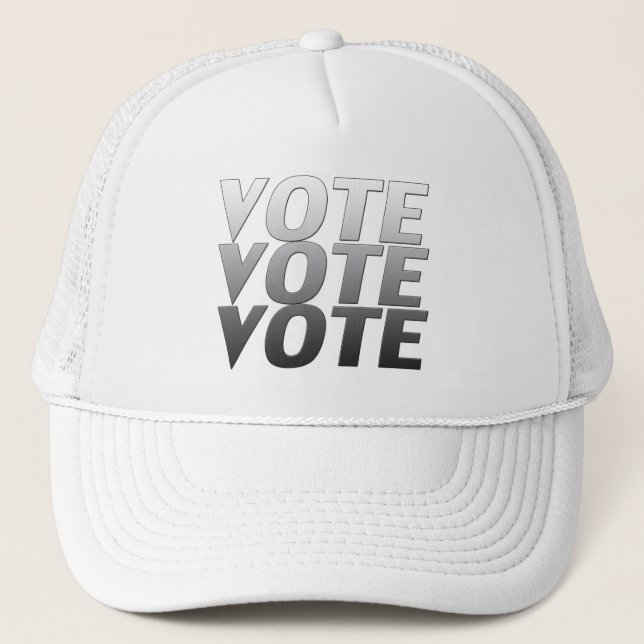 Casquette lettres grises du vote - (Devant)