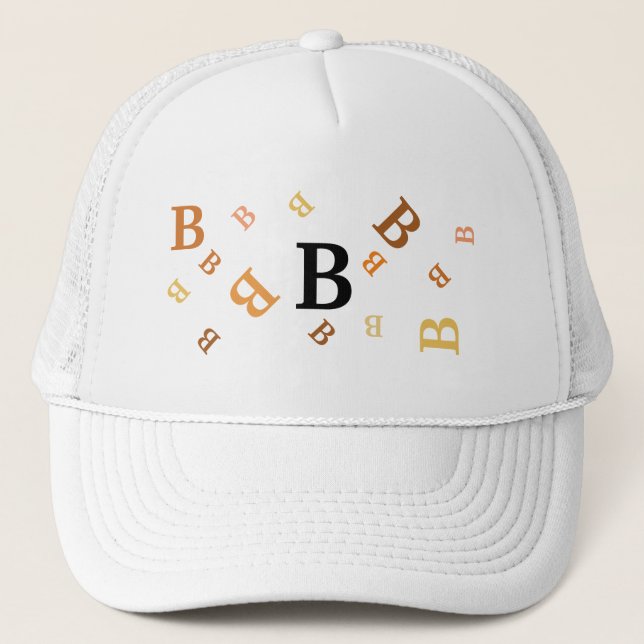 Casquette - Lettres mélangées en orange et jaune (Devant)