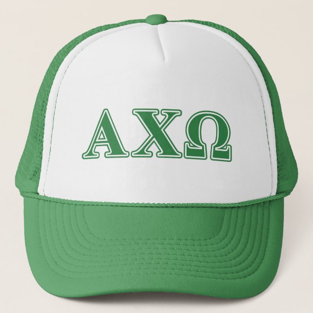 Casquette Lettres vertes d'Omega de Chi d'Alphi (Devant)