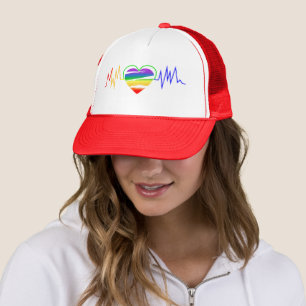 Casquette Lgbt Rainbow Heart Line