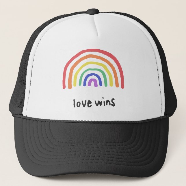 Casquette LGBTQA+ PRIDE [L'amour gagne] (Devant)