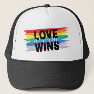 Casquette LGBTQIA L'amour gagne toujours, Fierté, Arc-en-cie