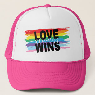 Casquette LGBTQIA L'amour gagne toujours, Fierté, Arc-en-cie