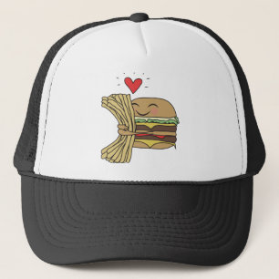 Casquette L'hamburger aime des fritures
