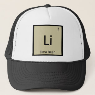 Casquette Li - Symbole de table périodique de la chimie des