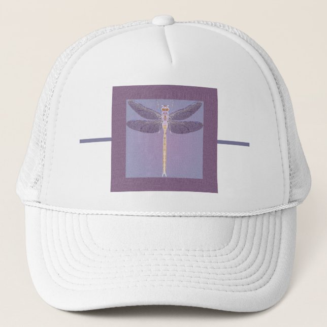 Casquette libellule violette (Devant)