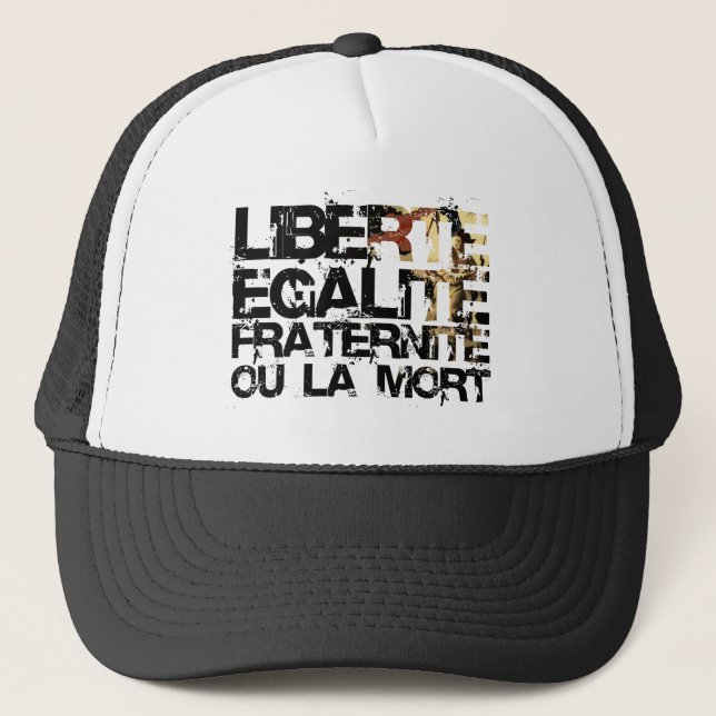 Casquette LIberte Egalite Fraternite ! La révolution (Devant)