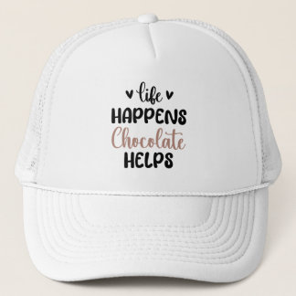 Casquette Life Happens Chocolate Aide Cool de petit déjeuner