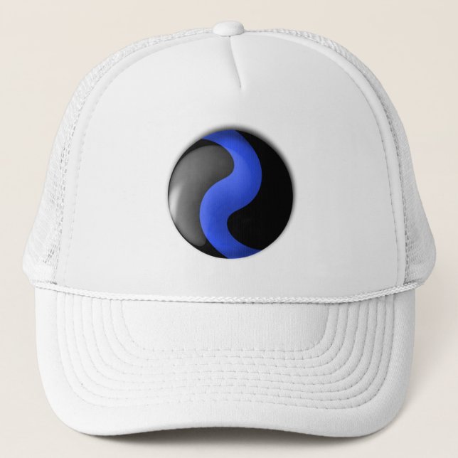Casquette Ligne bleue mince (Devant)