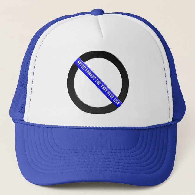 Casquette Ligne bleue mince (Devant)