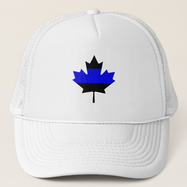 Casquette Ligne Bleue mince Feuille d'érable du Canada (Devant)