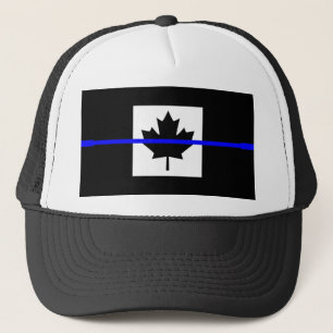 Casquette Ligne bleue mince sur le drapeau canadien