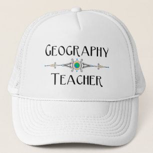 Casquette Ligne décorative de l'enseignant en géographie