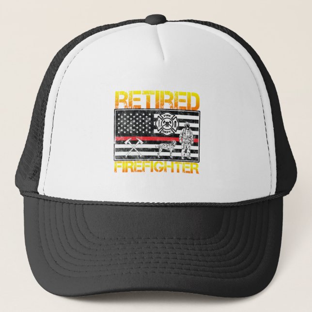 Casquette Ligne rouge mince retraite retirée de (Devant)