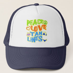 Casquette Lignes de Tan d'amour de paix