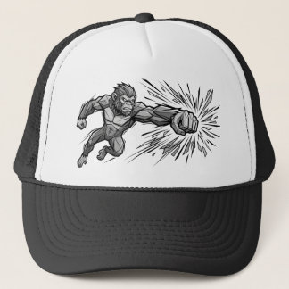Casquette Lignes & Nuances : Singe Cinétique en Action