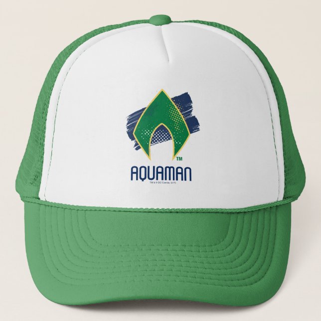 Casquette Ligue de Justice | Symbole Aquaman à demi-teintes  (Devant)