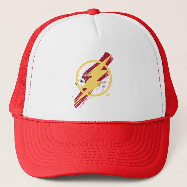 Casquette Ligue de Justice | Symbole Flash brosse et demi-to (Devant)