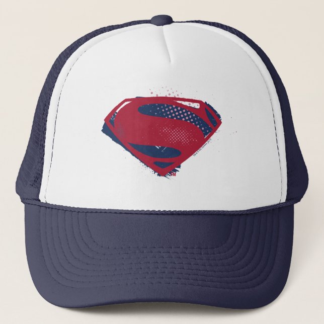 Casquette Ligue de Justice | Symbole Superman brosse et demi (Devant)