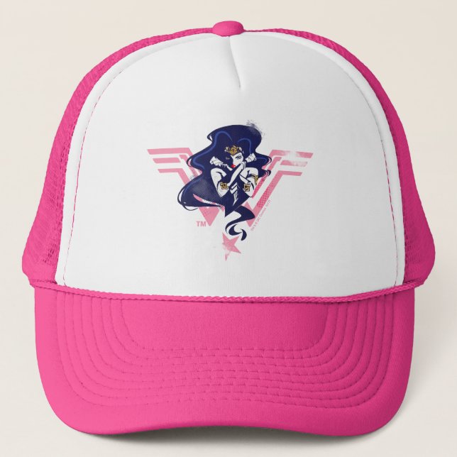Casquette Ligue de Justice | Wonder Woman & Symbol Pop Art (Devant)