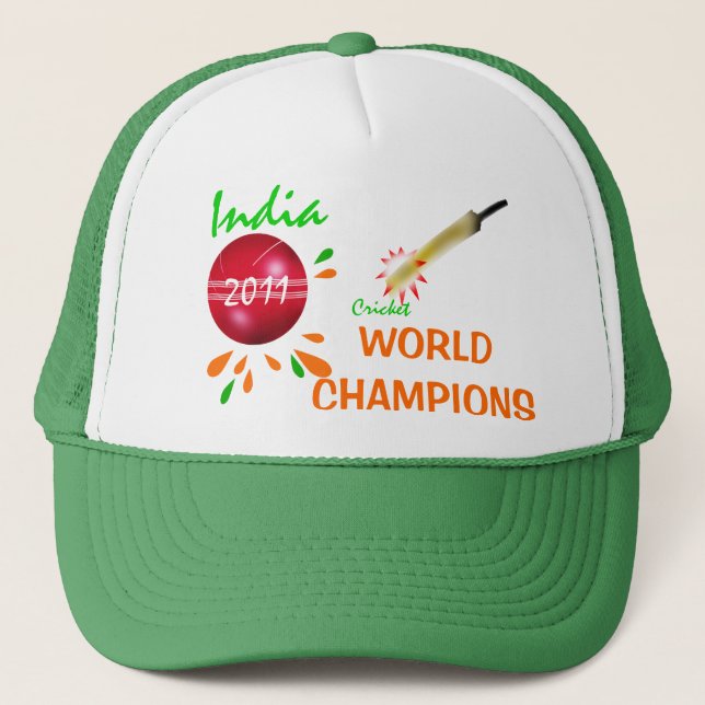 Casquette L'Inde 2011 mondes du cricket ICC soutient le (Devant)