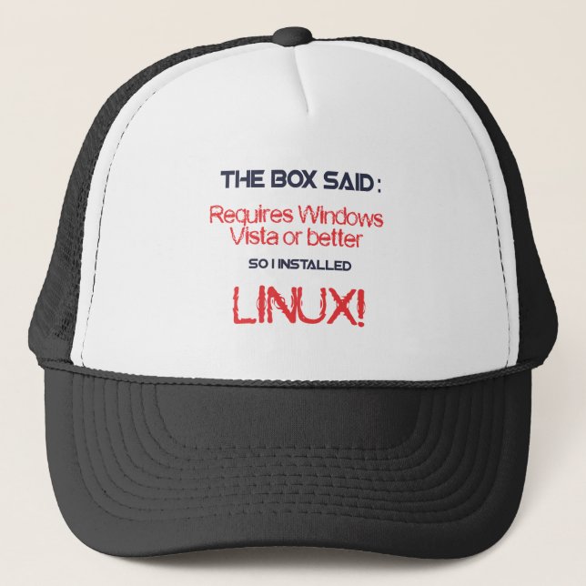 Casquette Linux est meilleur (Devant)