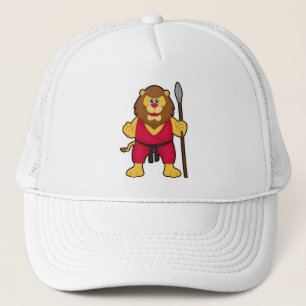Casquette Lion comme guerrier avec Spear
