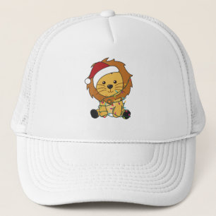 Casquette Lion Noël Neige Animaux d'hiver Lions