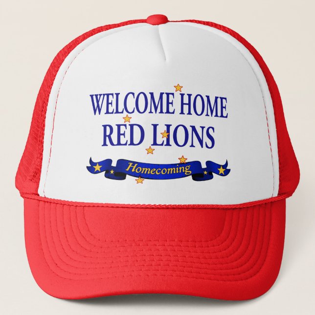 Casquette Lions rouges à la maison bienvenus (Devant)