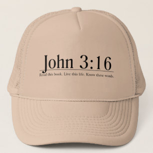 Casquette Lisez le 3h16 de John de bible