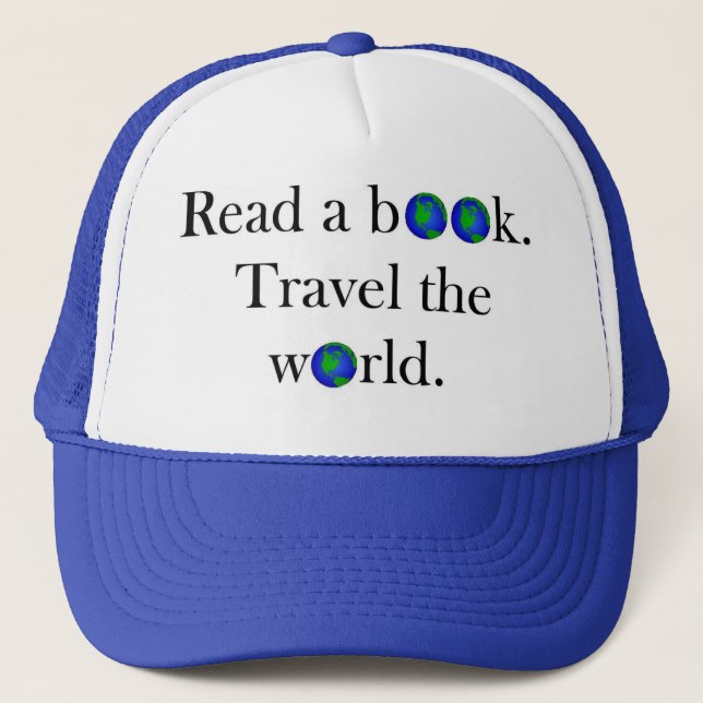 Casquette Lisez un voyage de livre le monde (Devant)