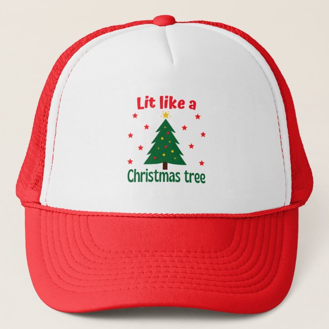 Casquette Lit Comme Un Arbre De Noël Noël (Devant)
